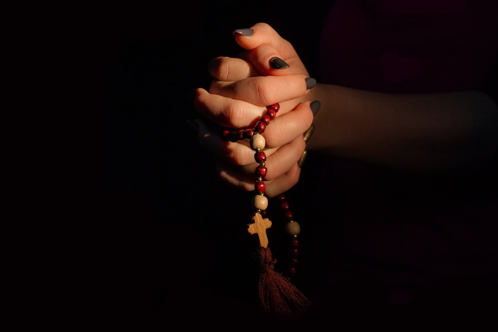 Praying to God concept.